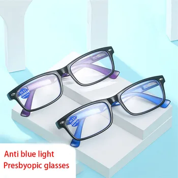 Ретро минималистичные прямоугольные очки для пресбиопии с синим светом, Новые мужские очки для чтения, Модный Женский оптический держатель для глаз