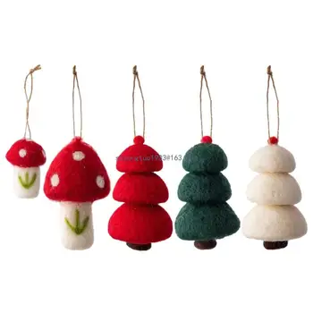 Рождественский фетровый гриб-рождественский орнамент добавит ярких штрихов в ваше пространство