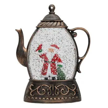 Рождественский фонарь в форме чайника, фонарики со встроенной подсветкой, Снежные шары, рождественские украшения в виде снеговика, Рождественский подарок