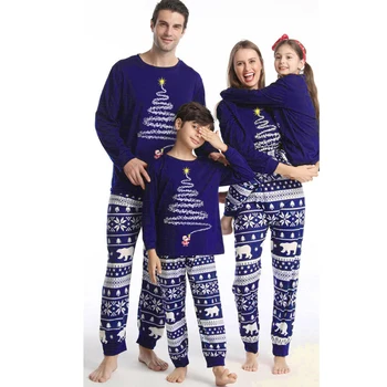 Семейные рождественские пижамы 2023, одинаковая одежда для мамы, папы и детей, Новогодние костюмы для мамы и меня, пижамы