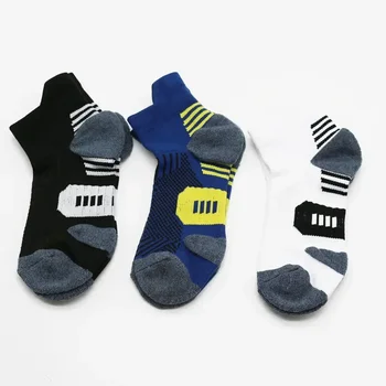 Толстые весенние мужские спортивные дышащие Короткие Износостойкие носки Dry s для бега, вязаные Новые спортивные носки для фитнеса на открытом воздухе, 5 пар, Быстросъемные