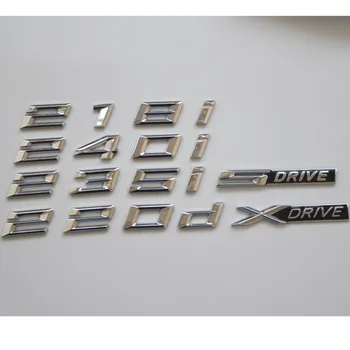 Хромированные Блестящие Серебряные Буквы, Эмблемы Багажника, Значки для BMW F22 F23 F87 218i 228i 220i 235i 230i 218d 225d 220d xDrive sDrive