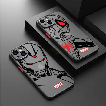 Чехол Для Apple iPhone 15 14 13 11 7 XR X XS Max 12 Pro 8 Plus 6 6S SE 2022 15Pro Чехол Для Телефона Funda Spider Man Железный Человек Веном Арт