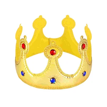 Шляпа с короной на день рождения, шляпа с короной на день рождения, шляпа для вечеринок для детей и взрослых, шляпа с короной для празднования Дня рождения, детский душ (золотой)