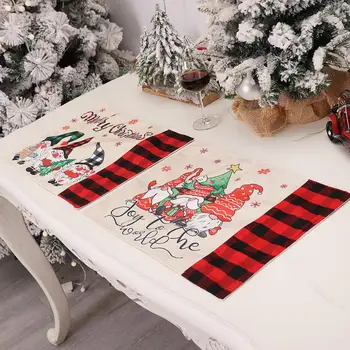 Экологичный коврик для рождественского стола с принтом, анти-обжигающий изоляционный коврик, коврик для рождественского стола, коврик для стакана воды
