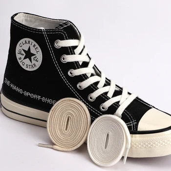 1 пара плоских шнурков для обуви, парусиновые кроссовки, шнурки для спортивной обуви, Классические женские и мужские шнурки, Твердые Двойные Плоские Белые Черные шнурки для обуви