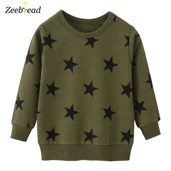 Zeebread/ Новое поступление, детские толстовки со звездным принтом для мальчиков и девочек, осенне-весенние детские спортивные рубашки, топы, костюм