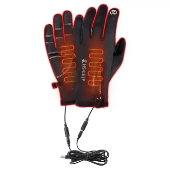 Зимние перчатки с подогревом, Грелка для рук с сенсорным экраном, Электрические тепловые перчатки, Водонепроницаемые принадлежности для сноуборда, велоспорта, Мото, лыж, активного отдыха